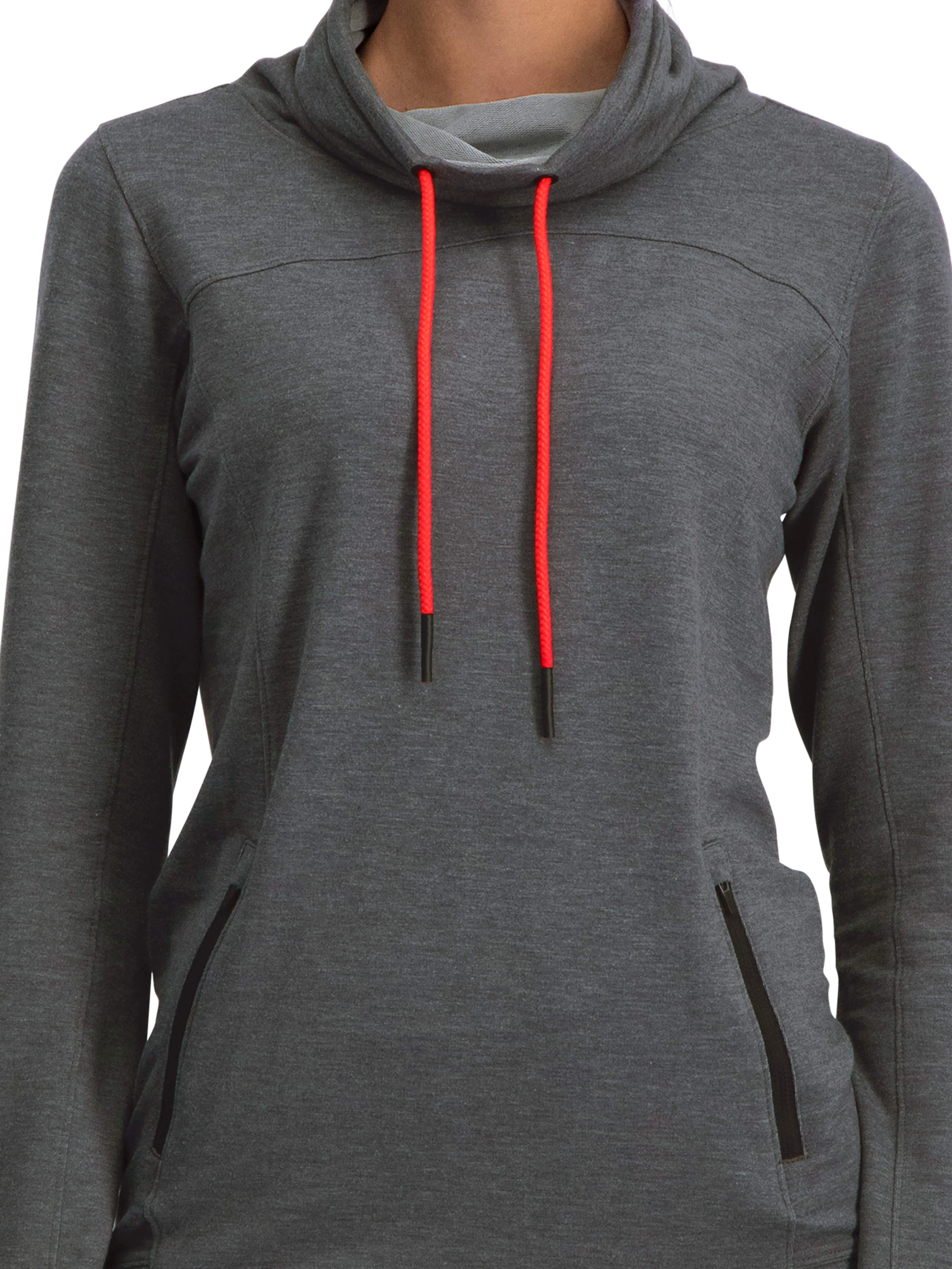 Women's Dry-Fit Running Pullover with Fleece Cowl Neck
