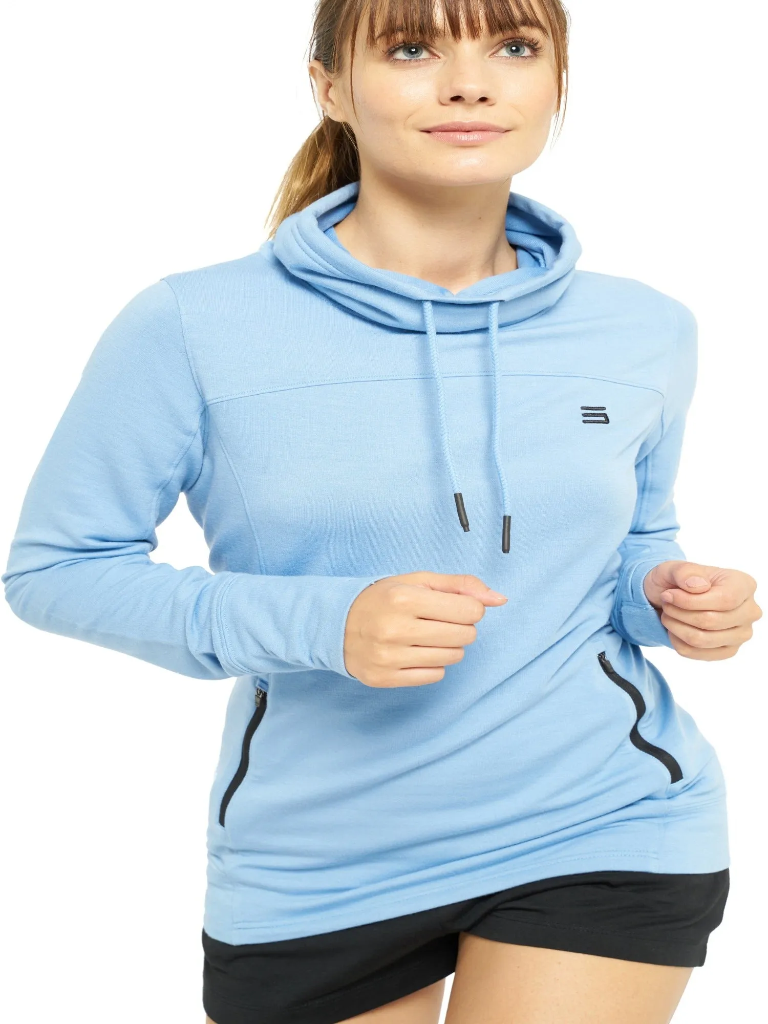 Women's Dry-Fit Running Pullover with Fleece Cowl Neck