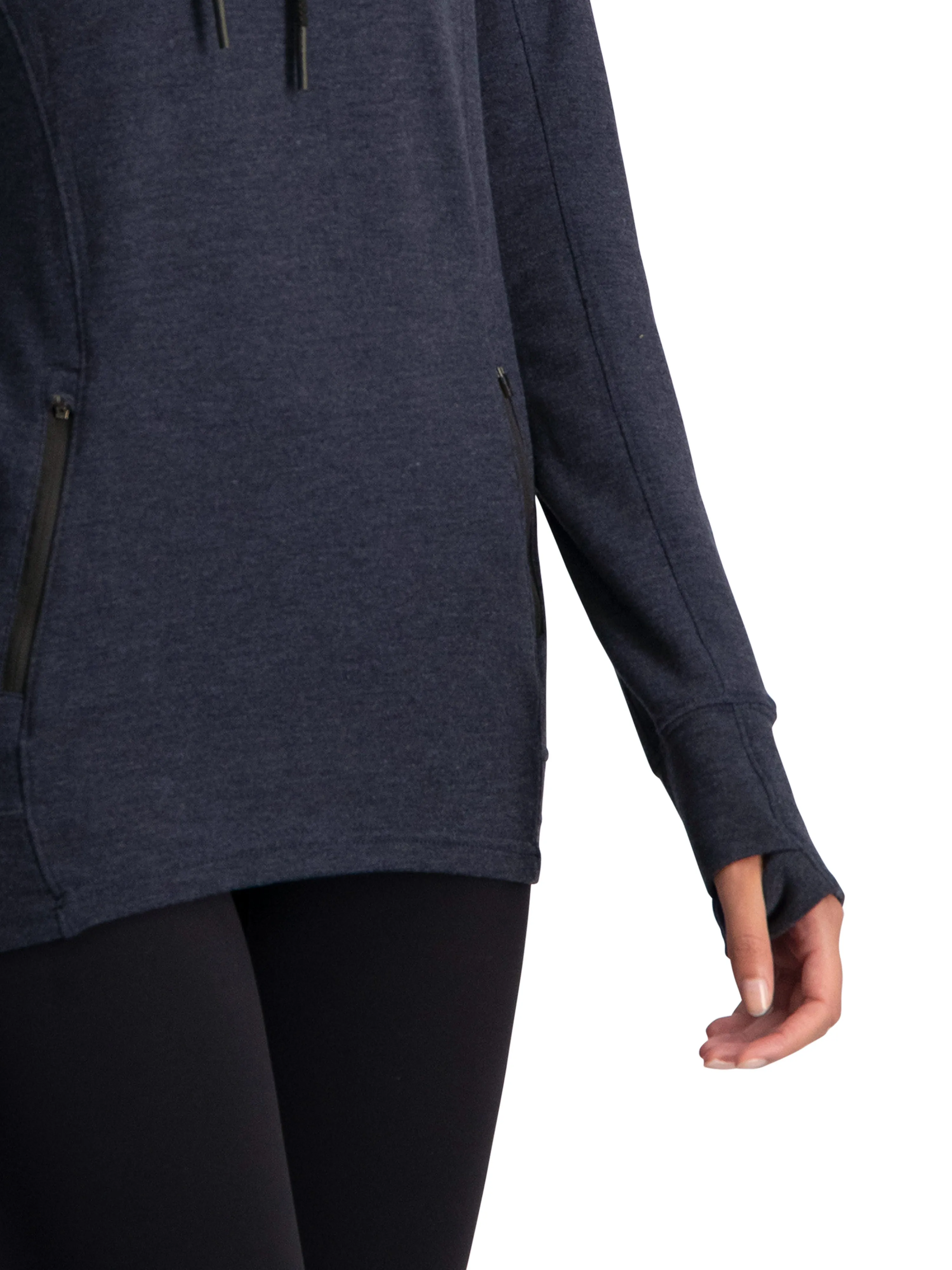 Women's Dry-Fit Running Pullover with Fleece Cowl Neck