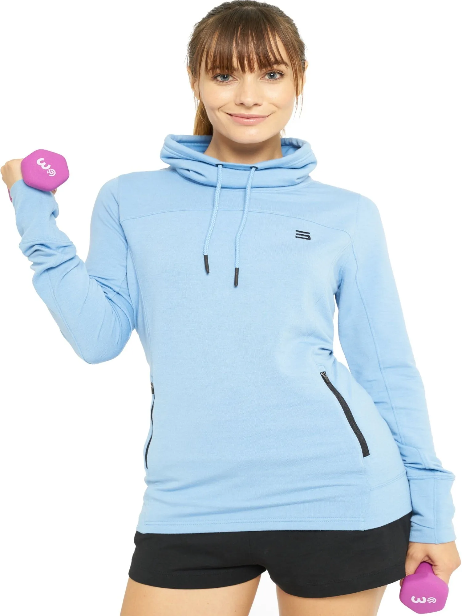 Women's Dry-Fit Running Pullover with Fleece Cowl Neck