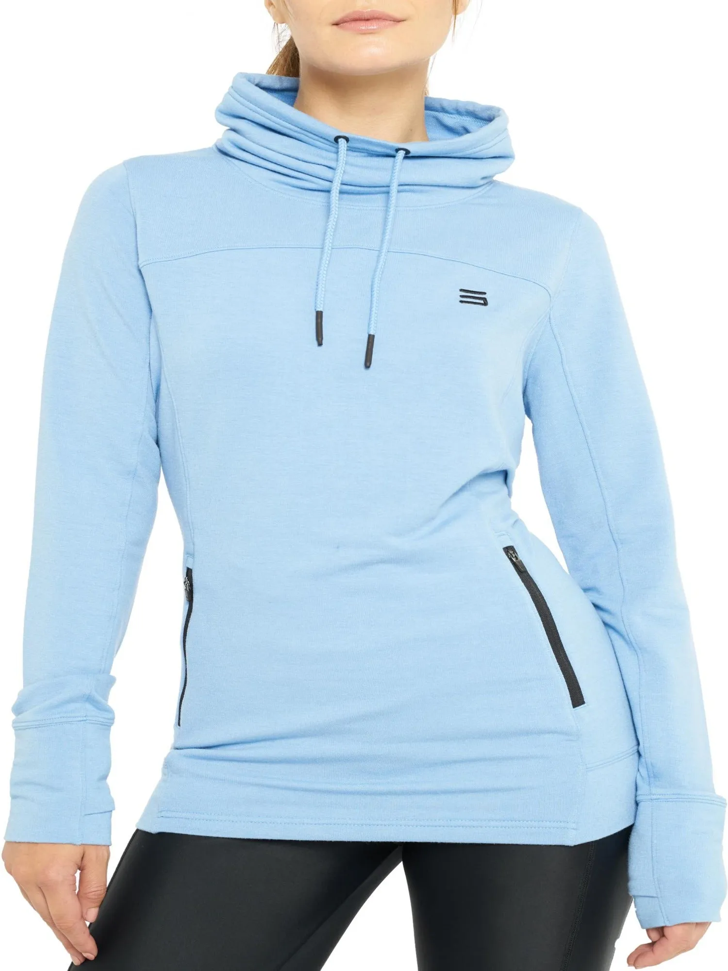 Women's Dry-Fit Running Pullover with Fleece Cowl Neck