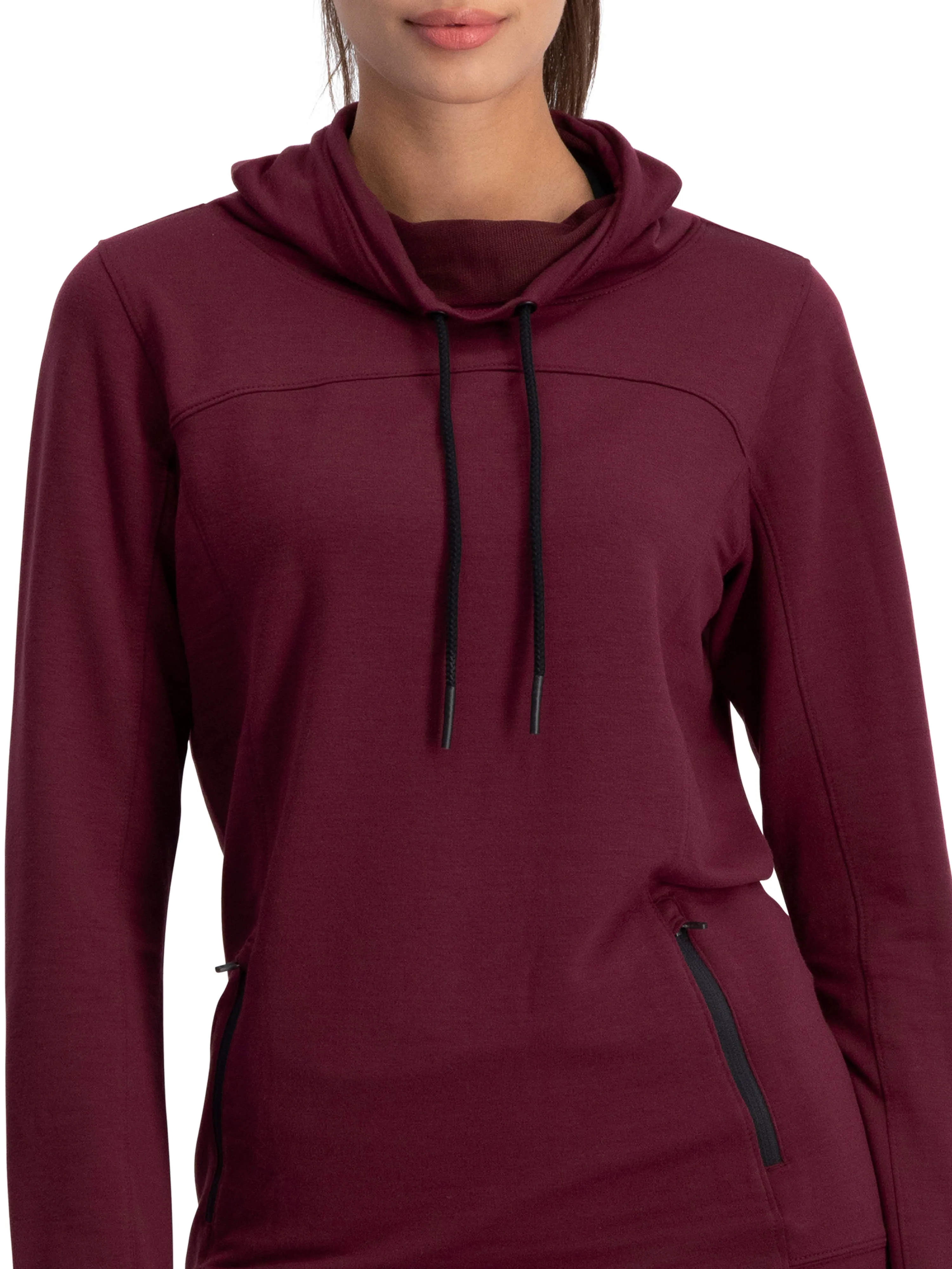 Women's Dry-Fit Running Pullover with Fleece Cowl Neck