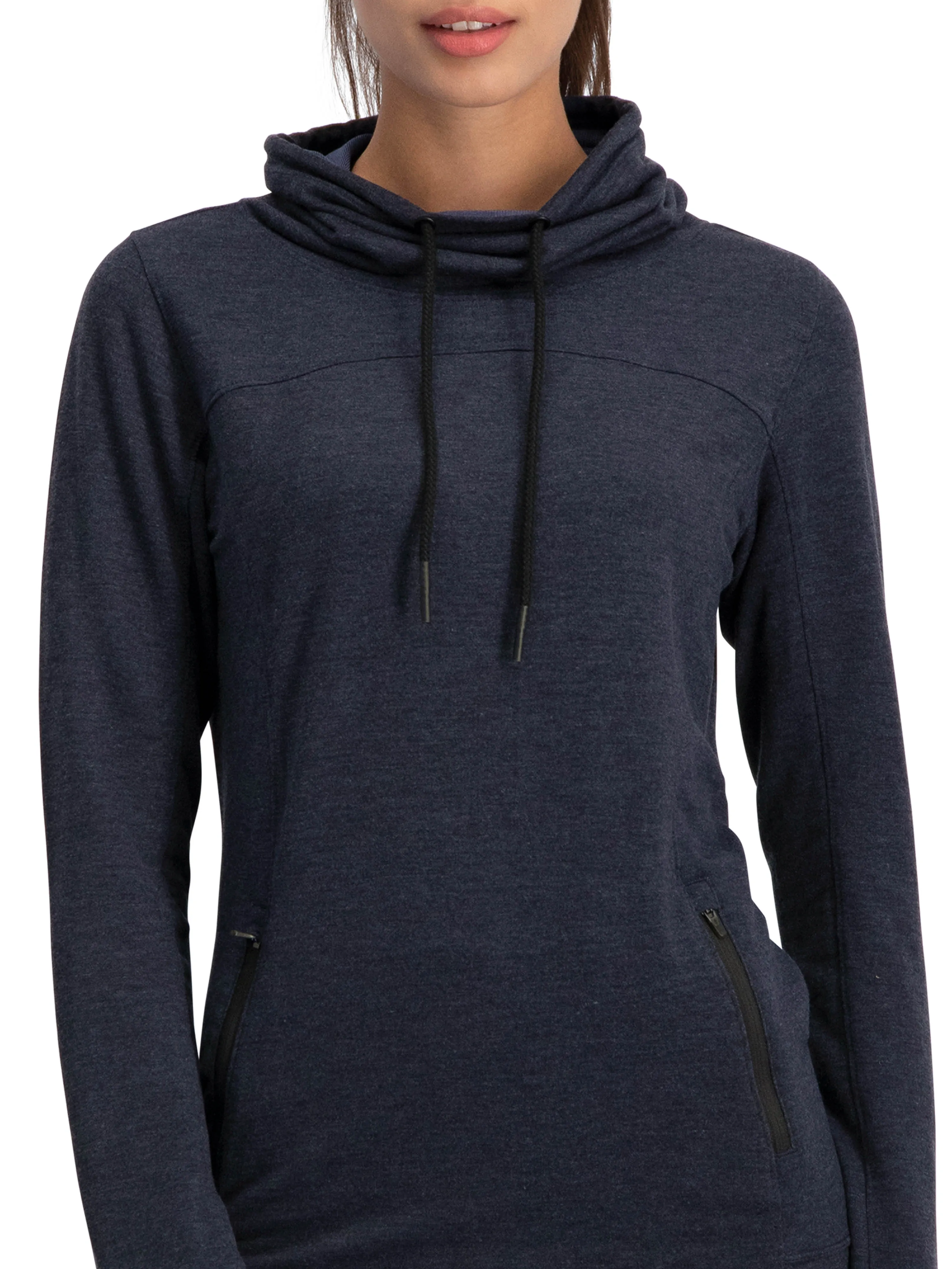 Women's Dry-Fit Running Pullover with Fleece Cowl Neck