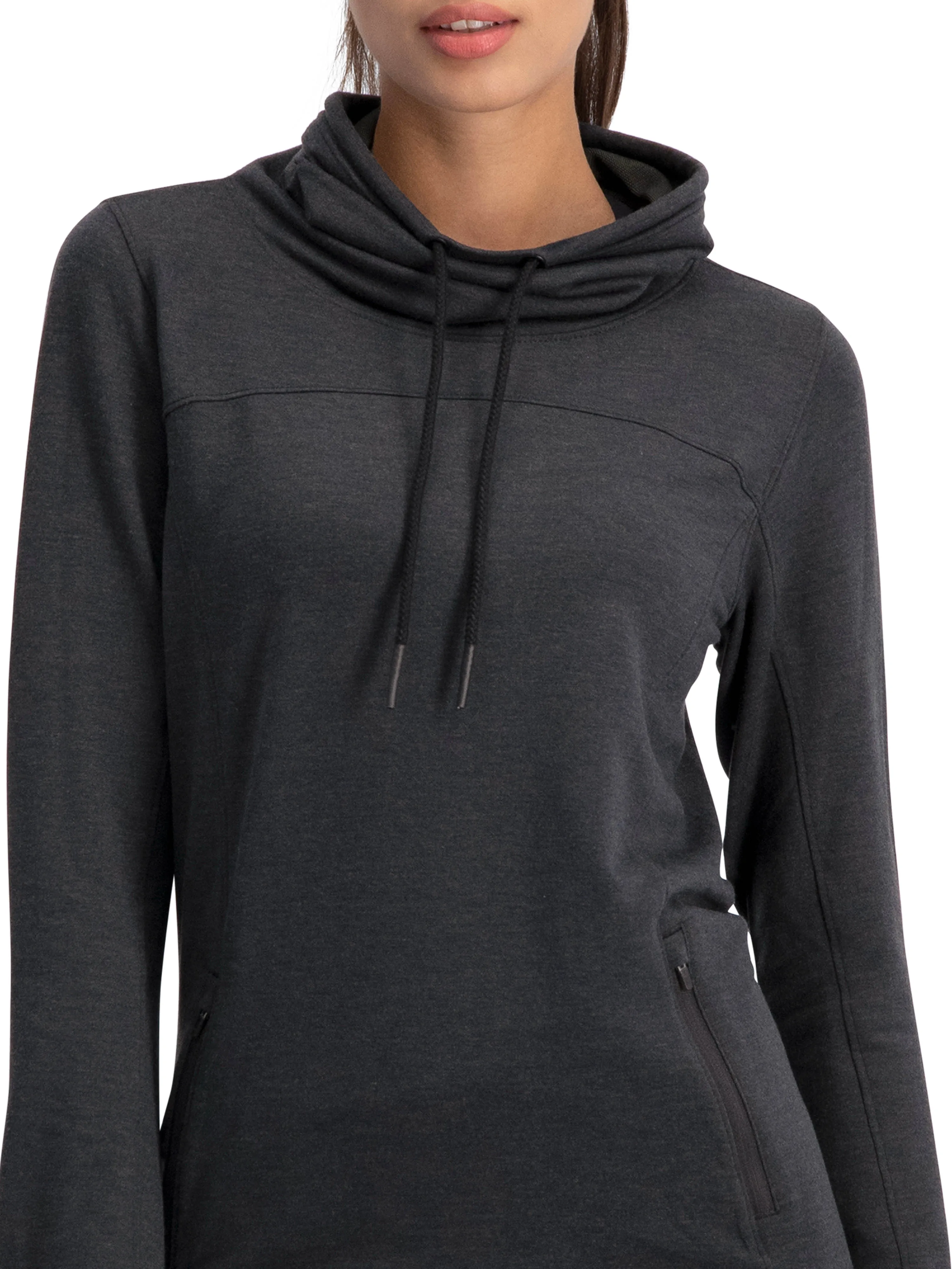 Women's Dry-Fit Running Pullover with Fleece Cowl Neck