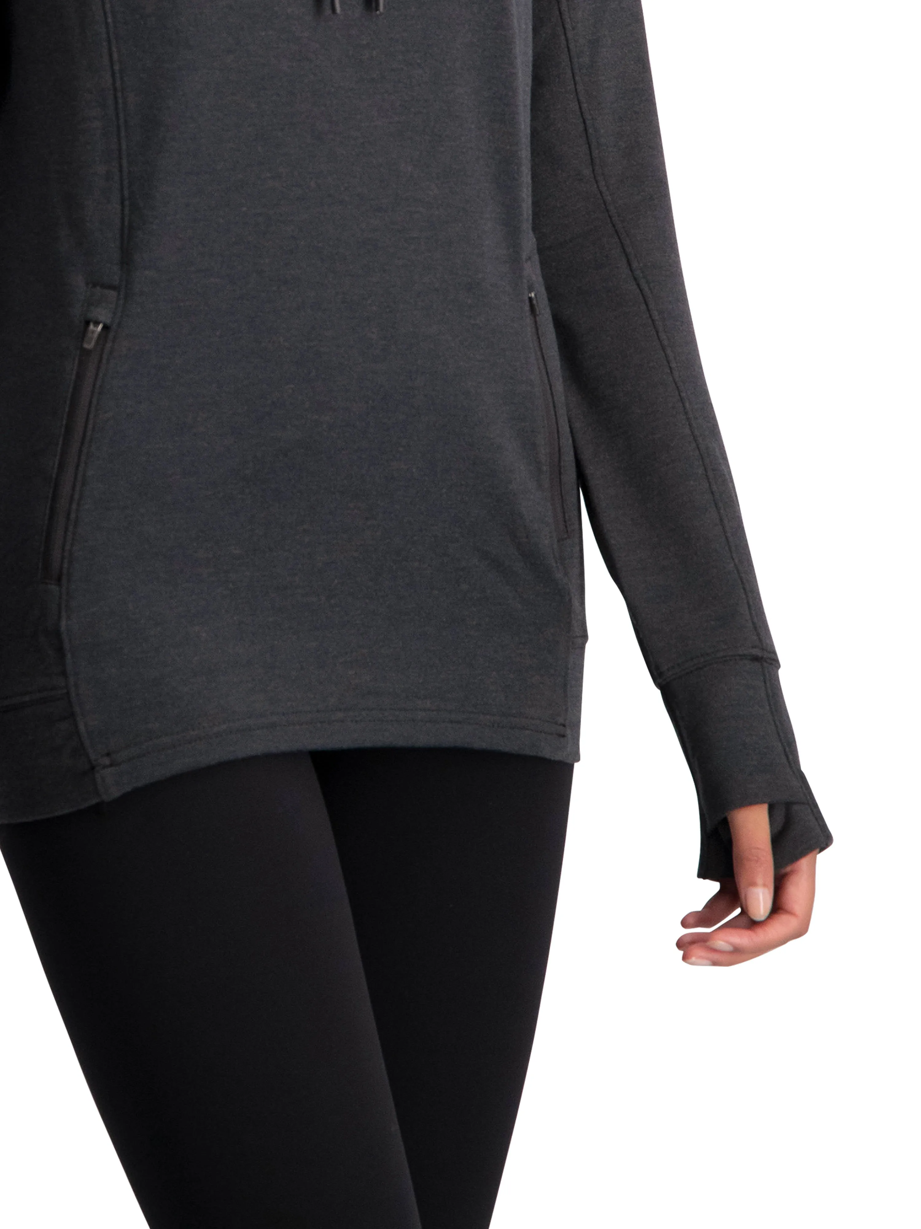 Women's Dry-Fit Running Pullover with Fleece Cowl Neck