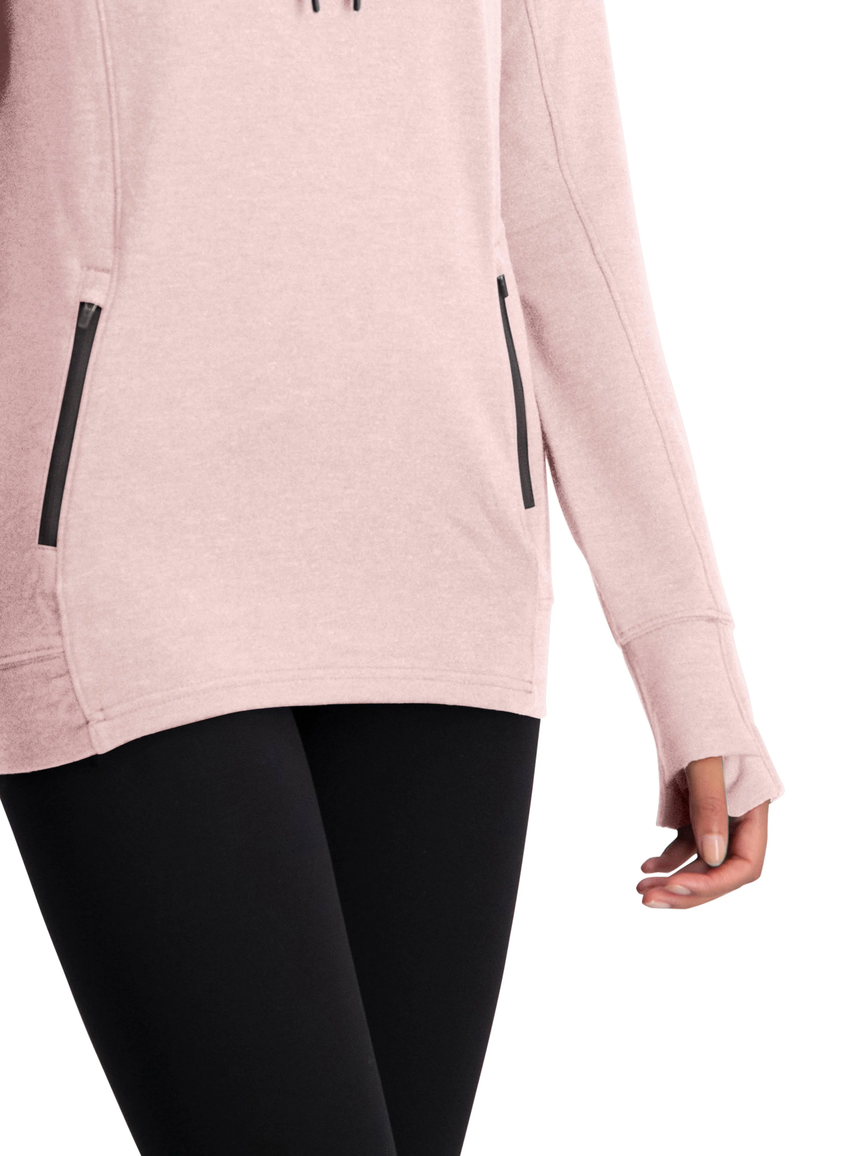 Women's Dry-Fit Running Pullover with Fleece Cowl Neck