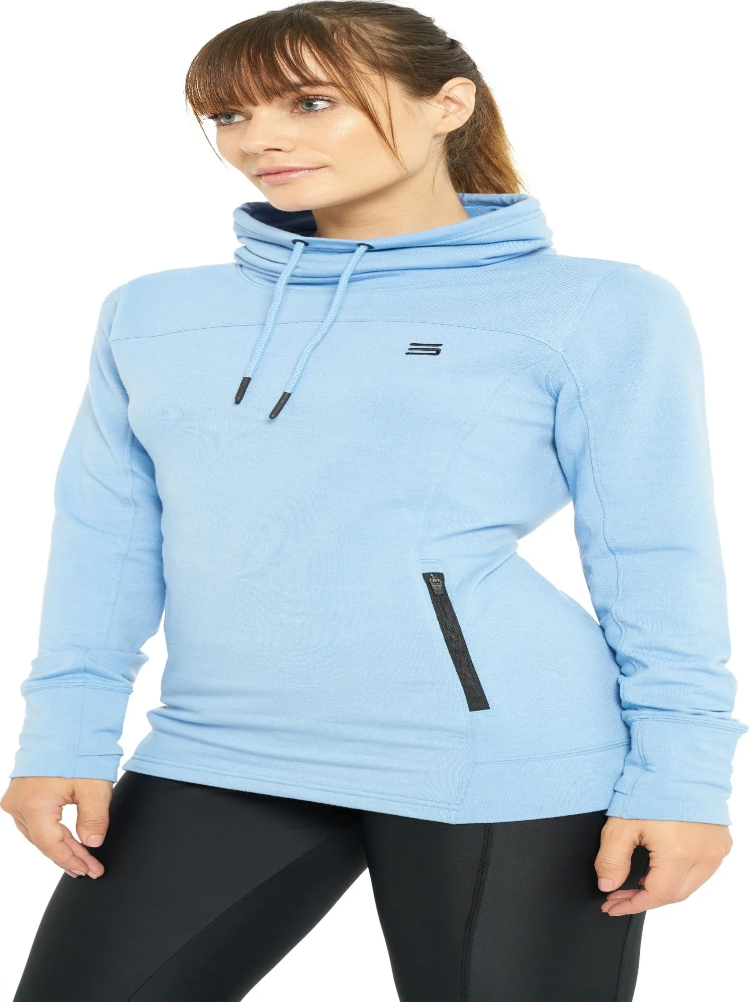 Women's Dry-Fit Running Pullover with Fleece Cowl Neck
