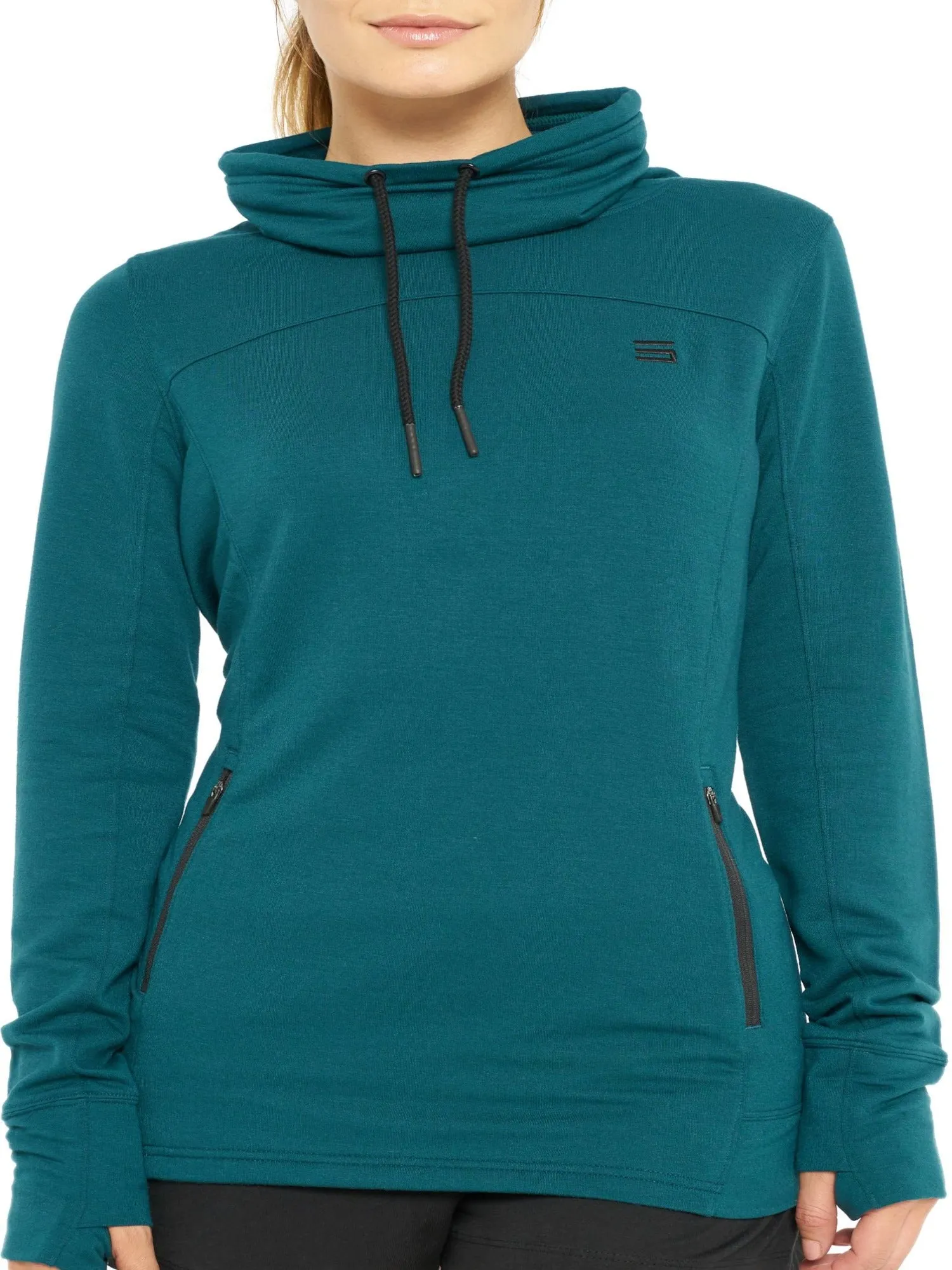 Women's Dry-Fit Running Pullover with Fleece Cowl Neck