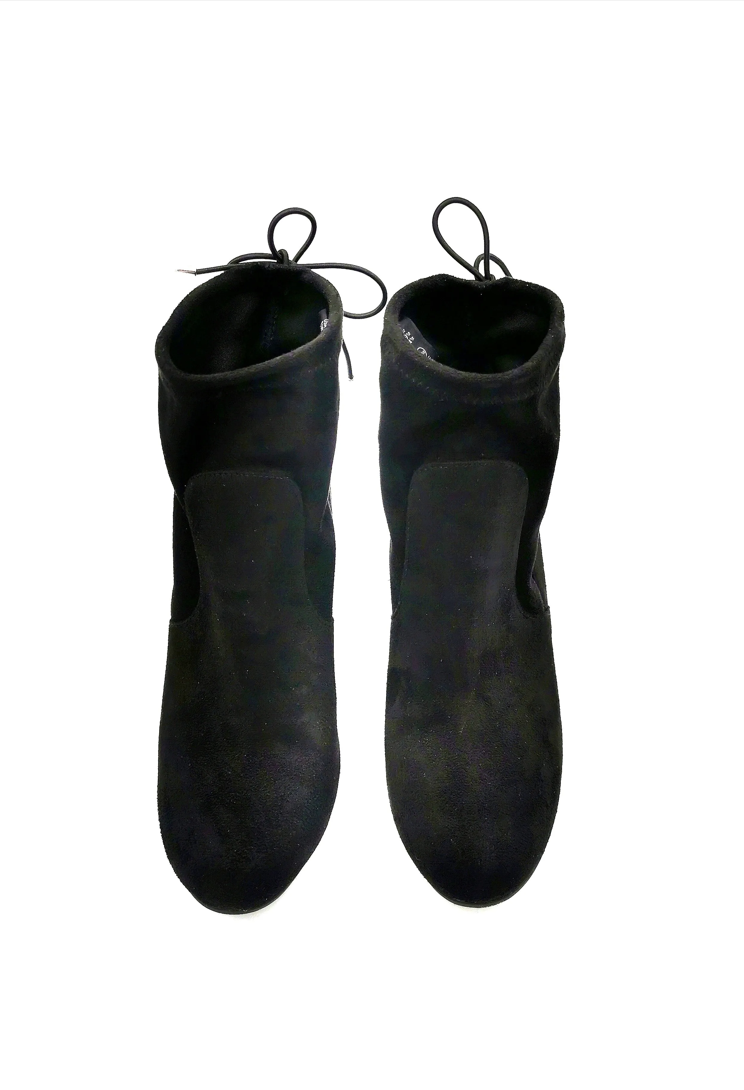 WOMENS SIZE 7.5 - CHRISTIAN SIRIANO, Black Lace-up Booties EUC B22