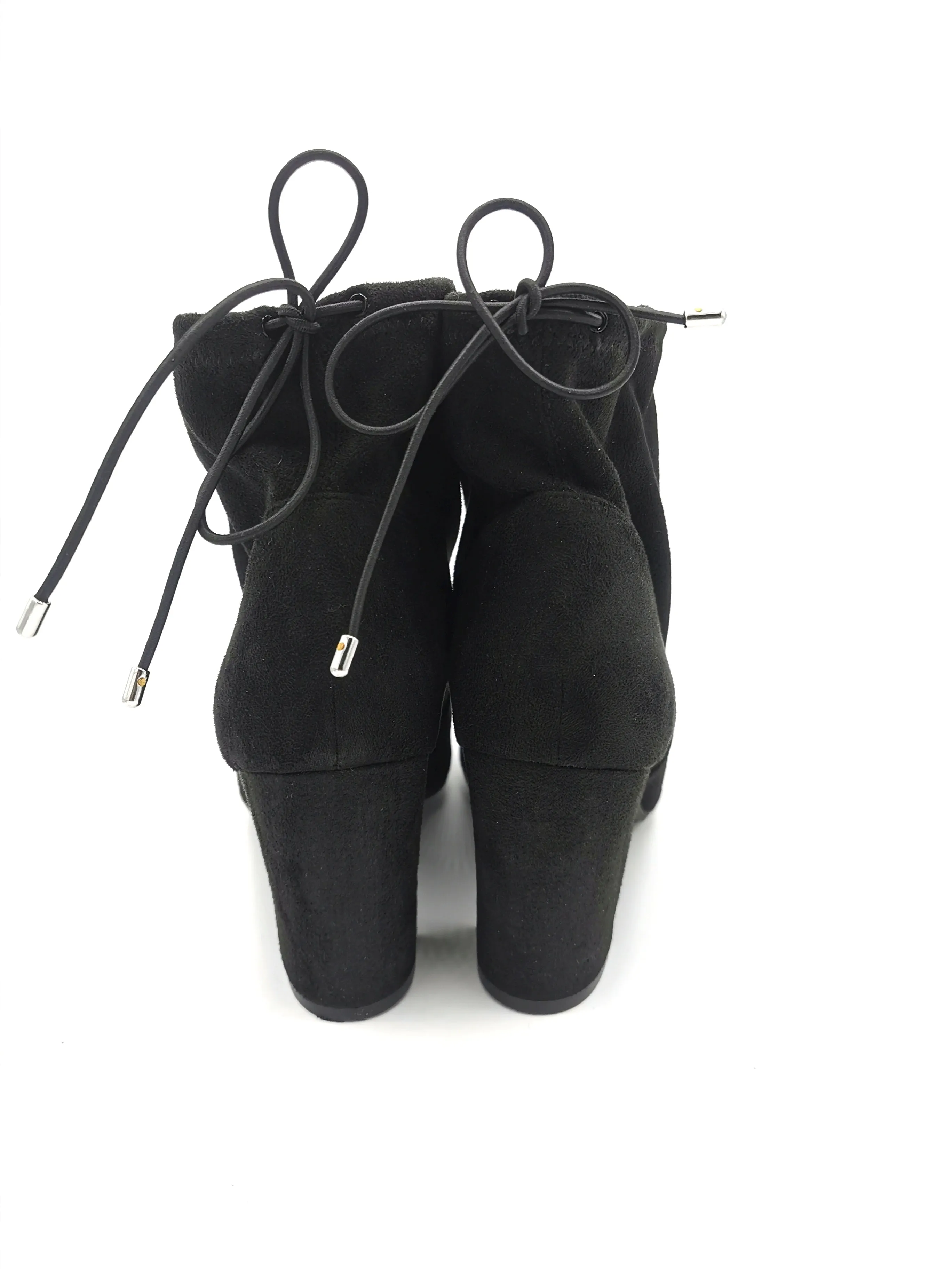 WOMENS SIZE 7.5 - CHRISTIAN SIRIANO, Black Lace-up Booties EUC B22