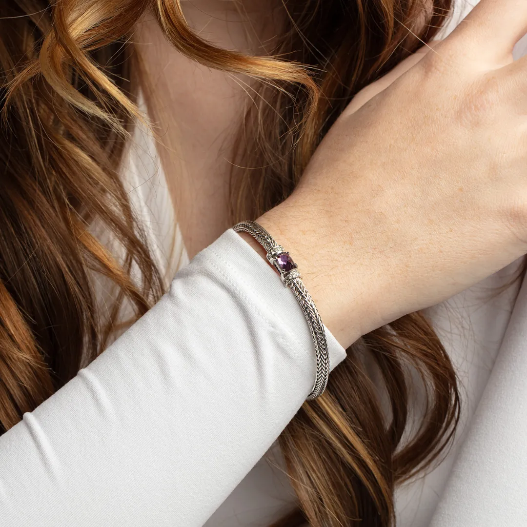 Woven Amethyst Bracelet