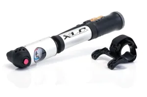 XLC PU-A04 Dual Valve Mini Pump With Gauge - Silver