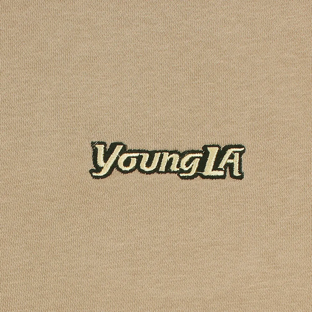 Young L.A Embroidered Beige Sweatshirt