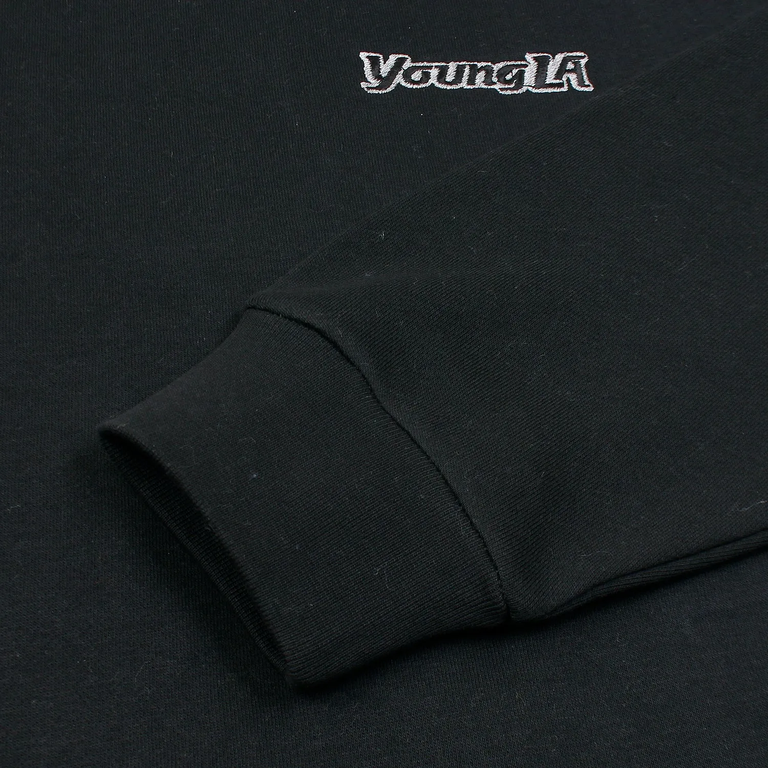 Young L.A Embroidered Black Sweatshirt